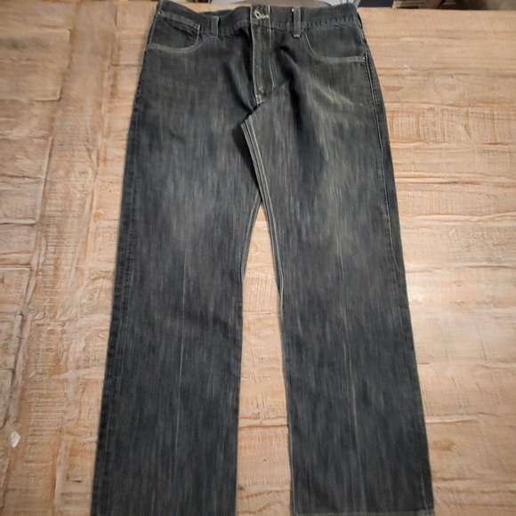 Levi's Mens 514 38 x 30 Blue Denim Dark Wash Slim Straight Leg Jeans - Picture 1 of 10